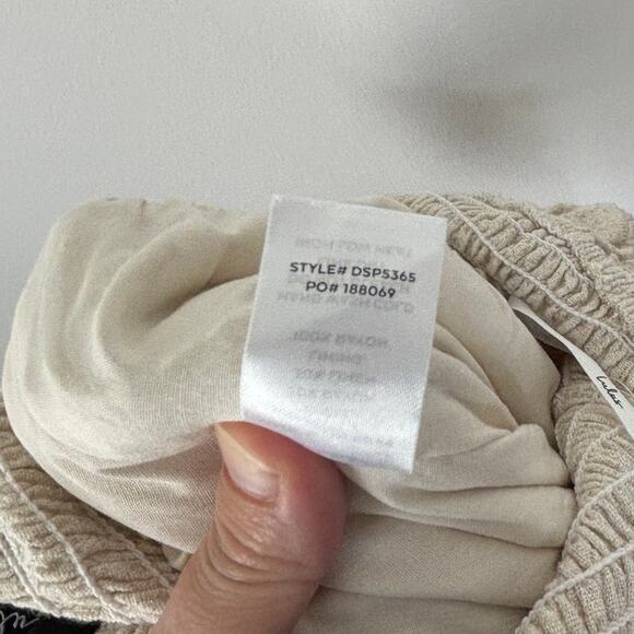 Lulu's NEW Effective Charm Beige Linen Strapless Jumpsuit Large Boho neutrals - Picture 10 of 10